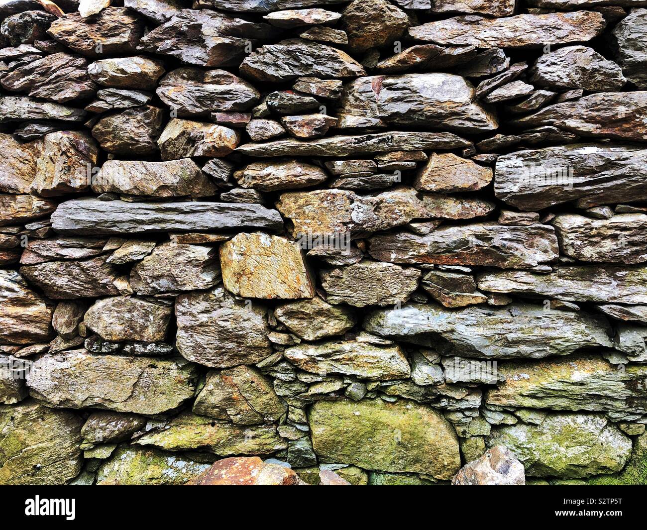 Drystone wall, Snowdonia National Park - Smartphone Captured Stock Image