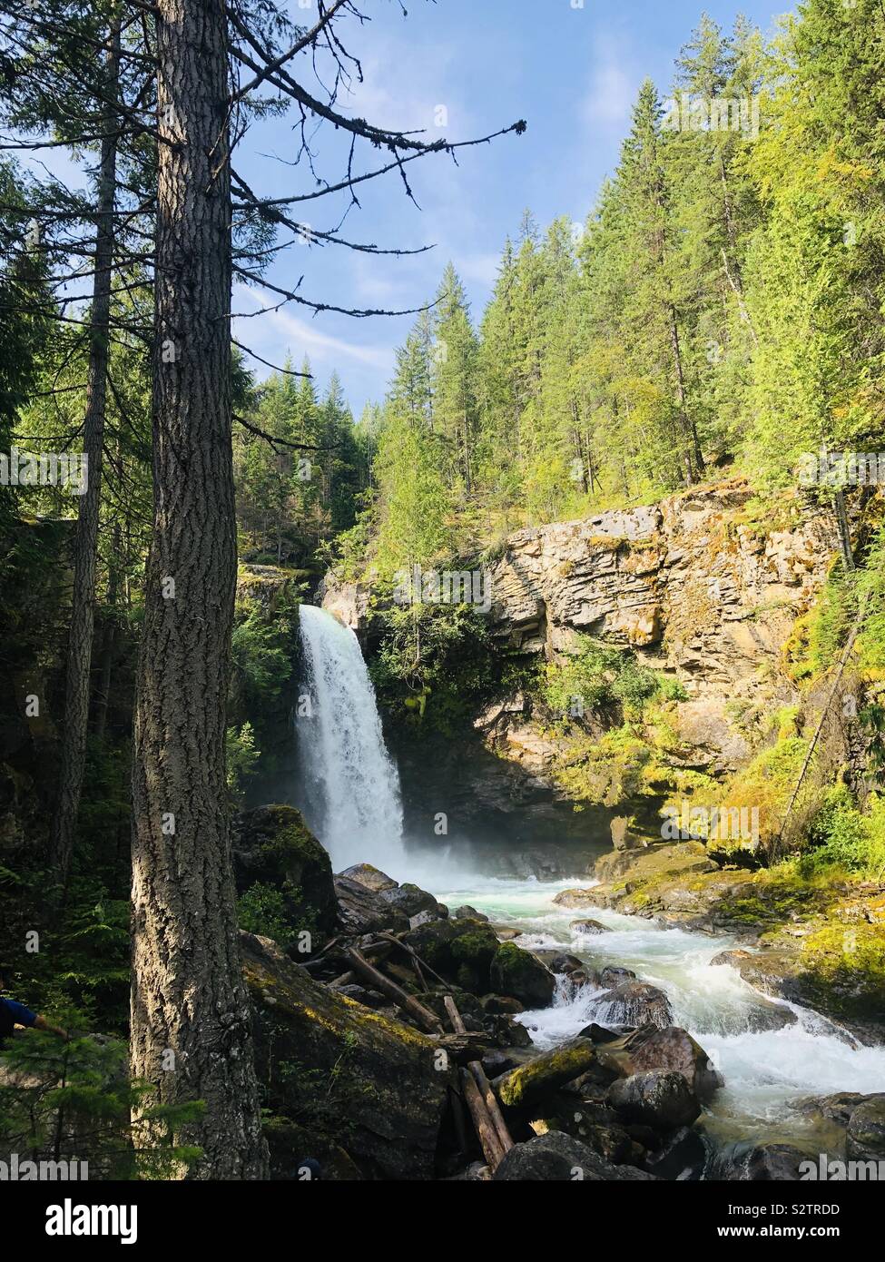 Sutherland Falls, Revelstoke, BC Stock Photo