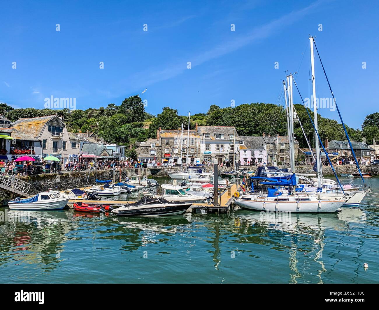 Padstow harbour and quayside Stock Photo Alamy