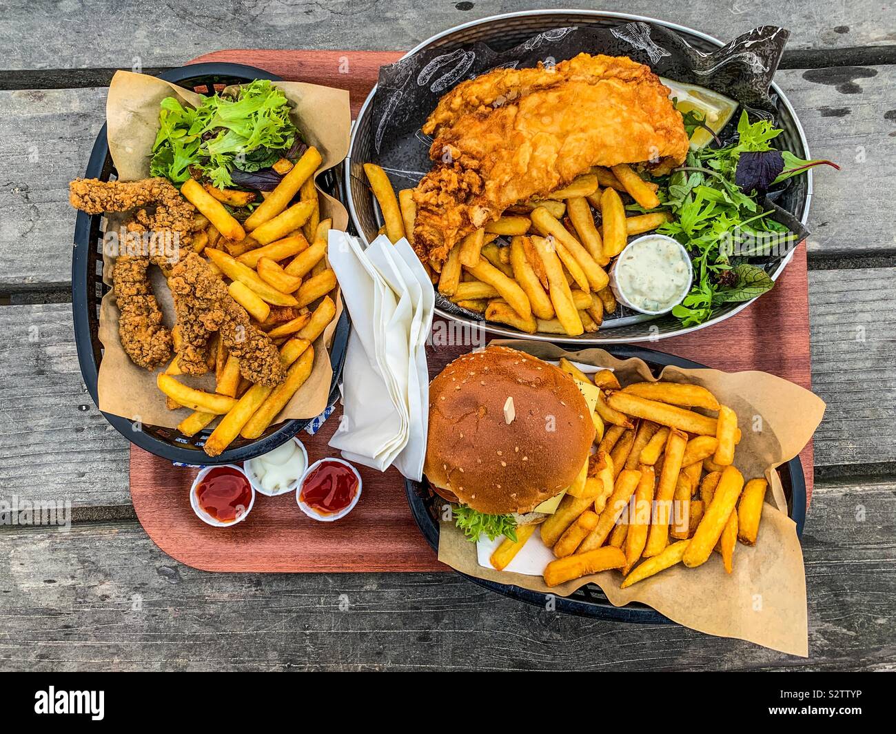 Tasty fast food Stock Photo