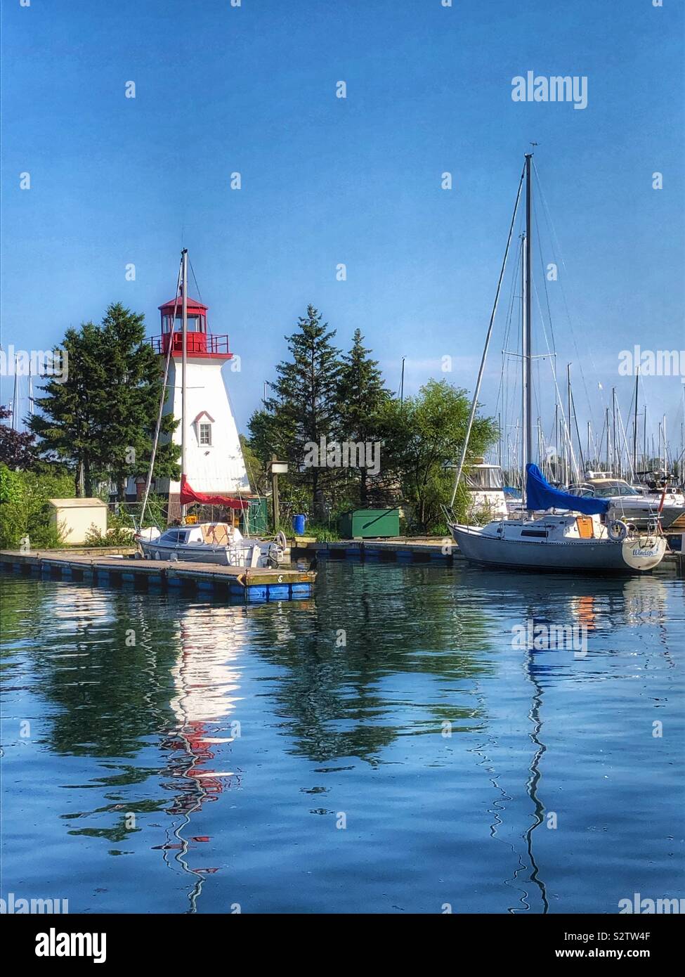 Humber Bay marina in Toronto, Canada. - Smartphone Captured Stock Image