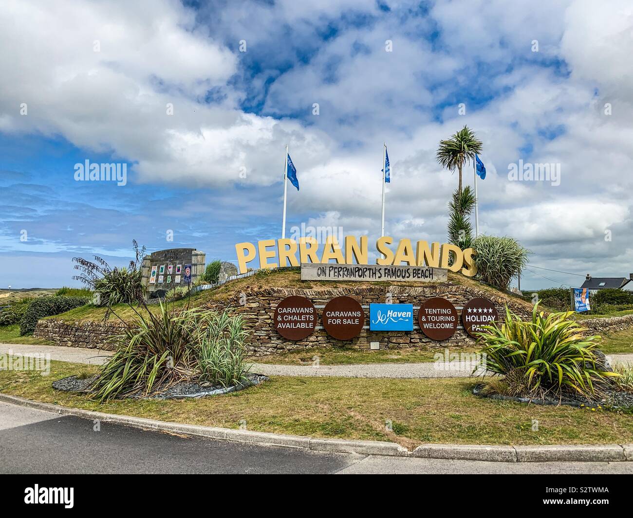 Entrance to Perran Sands - Smartphone Captured Stock Image