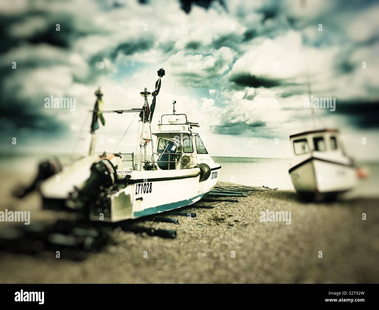 Fishing boats Aldeburgh Suffolk - Smartphone Captured Stock Image