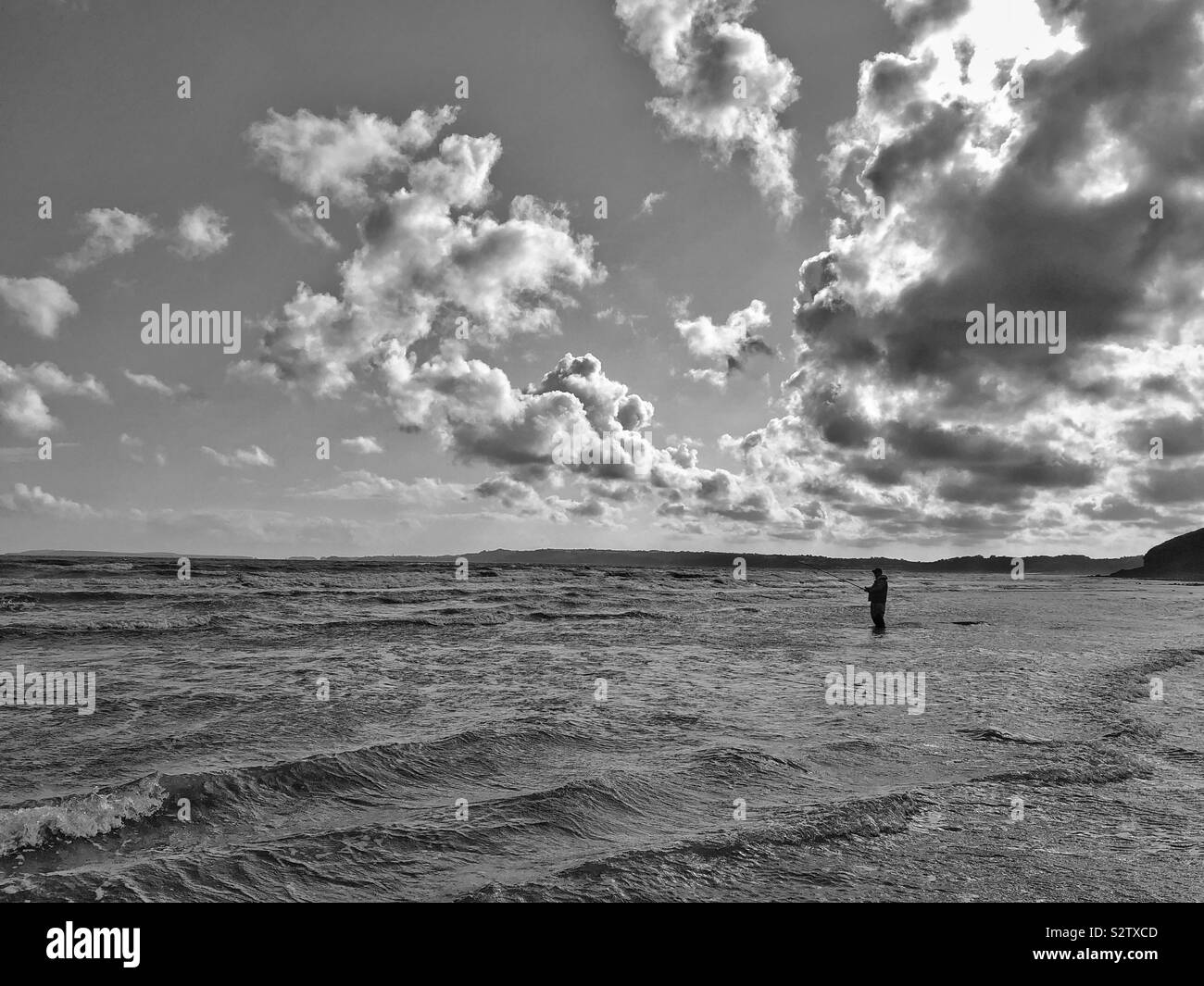 Quiet surf on coast Black and White Stock Photos & Images - Alamy