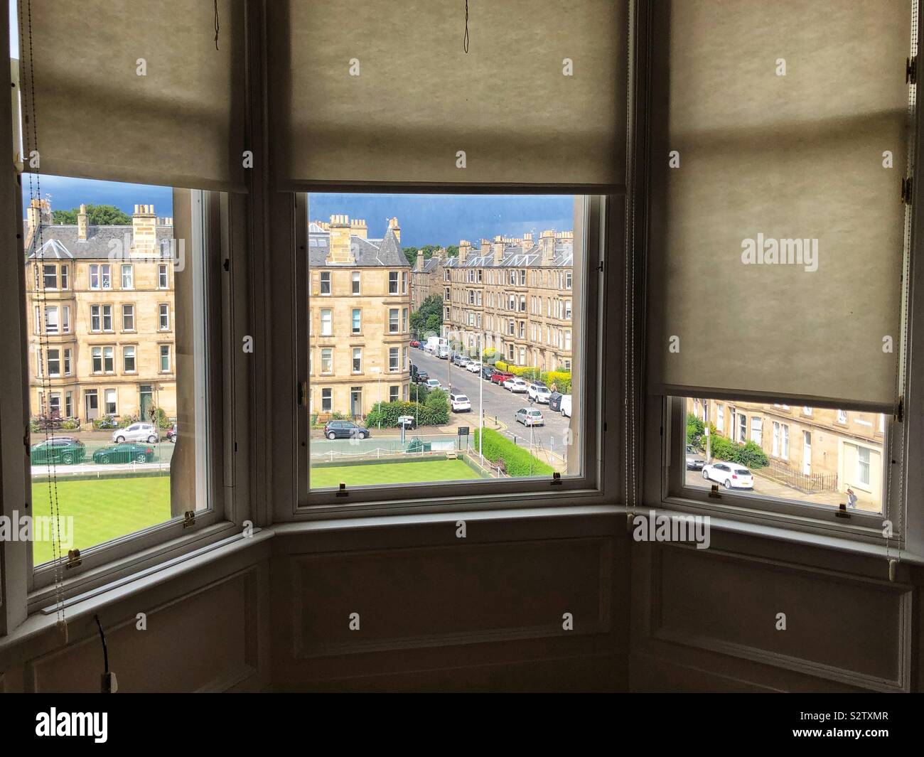 View through a bay window - Smartphone Captured Stock Image