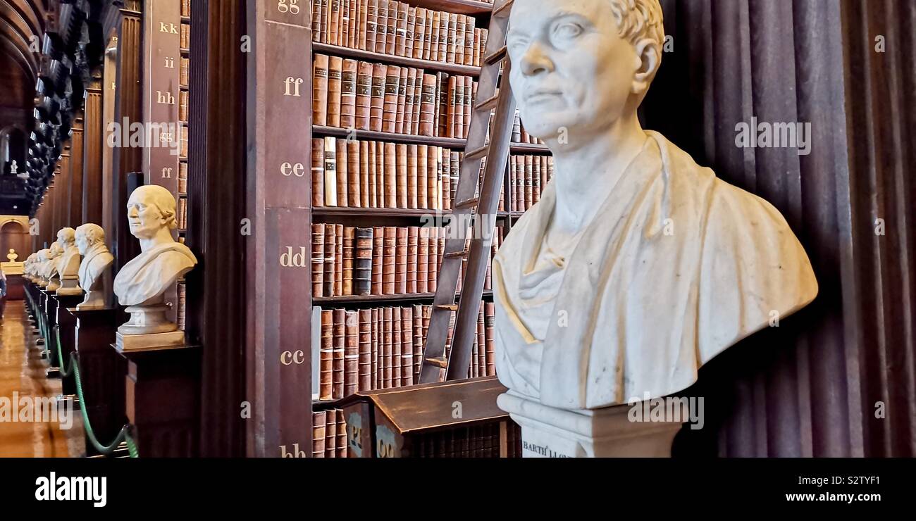 The beautiful old library at the Trinity College in Dublin. - Smartphone Captured Stock Image