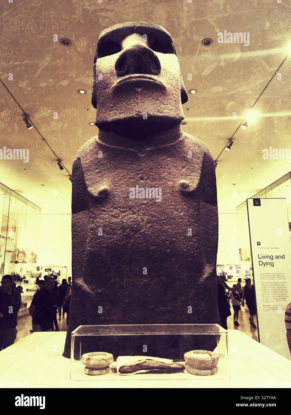 Easter island sculpture at the British Museum, London, England Stock