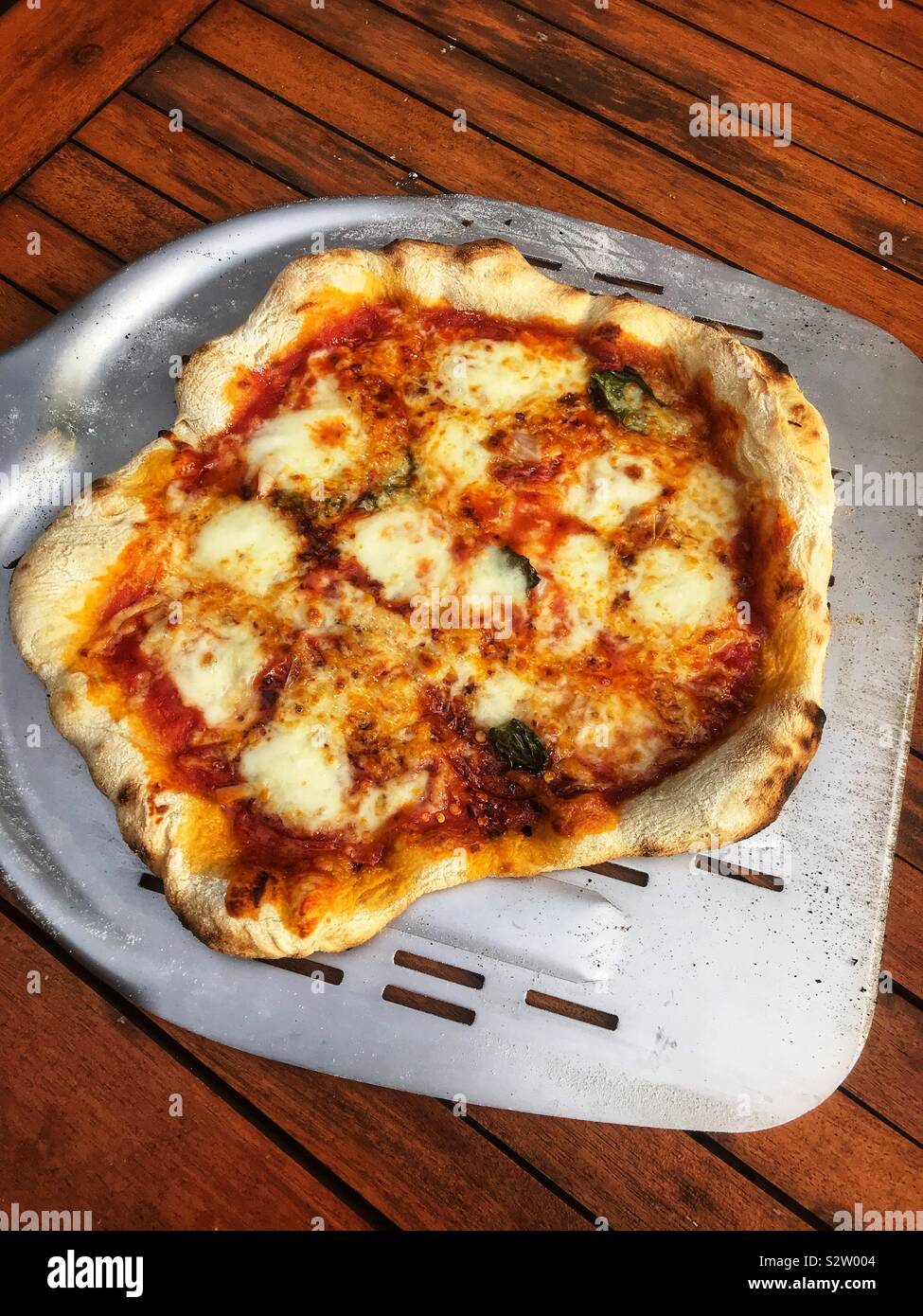 Homemade Pizza - Smartphone Captured Stock Image