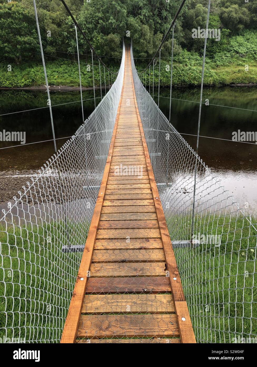 Suspension foot bridge Stock Photo Alamy