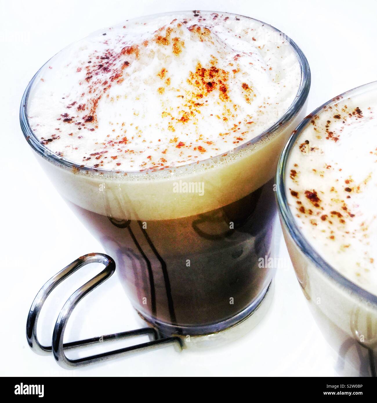 Glass coffee cups - Smartphone Captured Stock Image