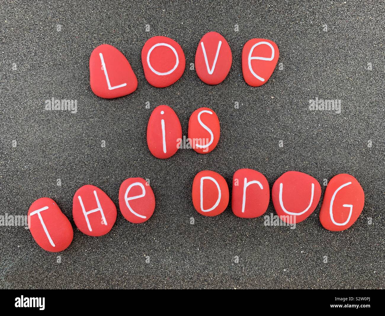 Love is the drug Stock Photo