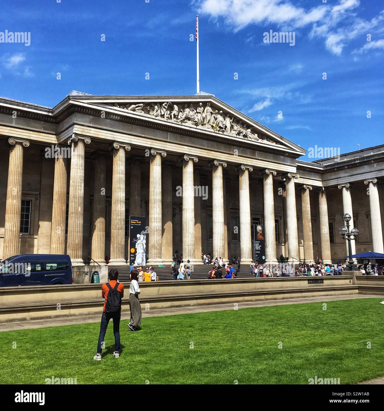 Exterior of the British Museum, London, England, United Kingdom. - Smartphone Captured Stock Image