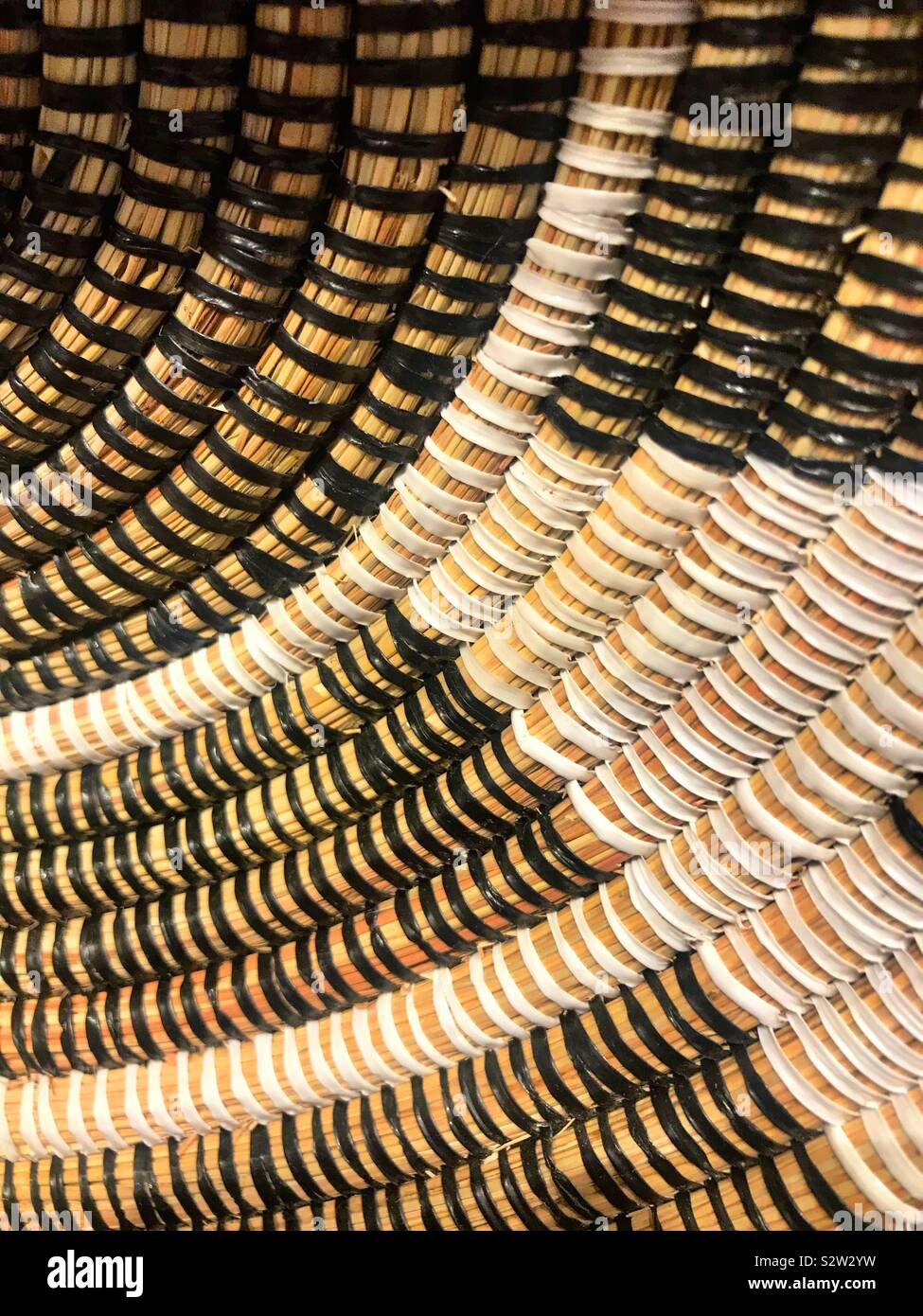 Woven basket detail - Smartphone Captured Stock Image