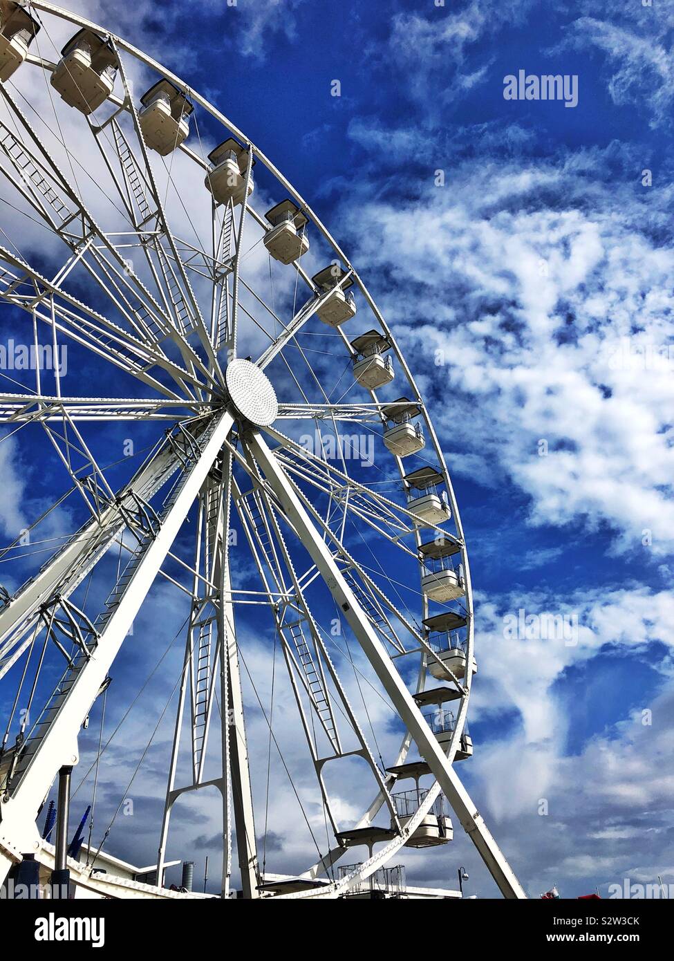 Big Wheel, Barry Island Pleasure Park, South Wales, August 2019 - Smartphone Captured Stock Image