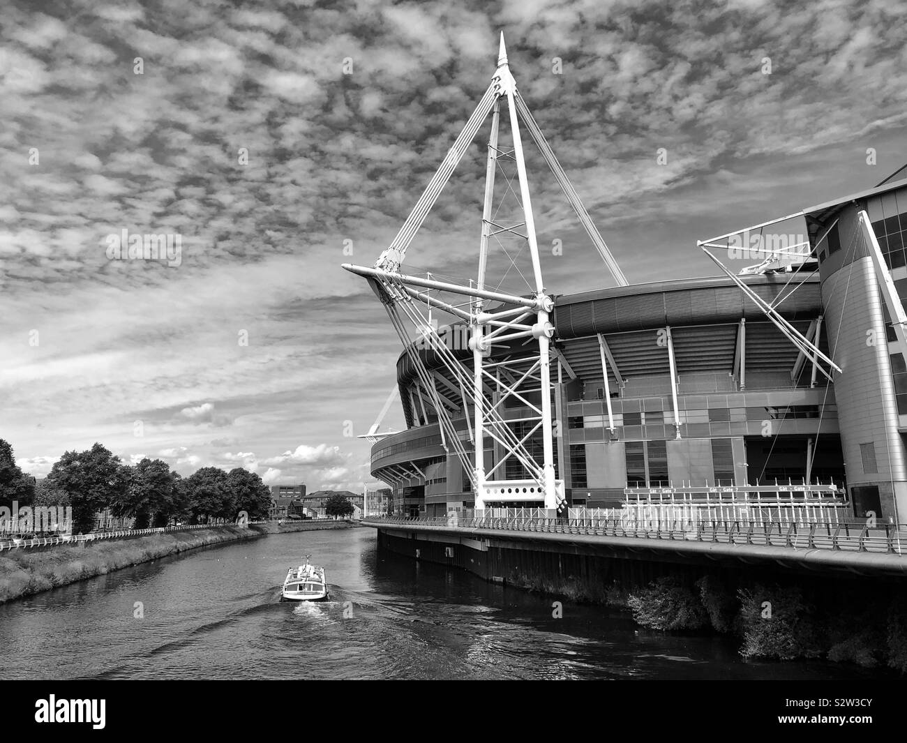 Principality Stadium, Cardiff City Centre, South Wales. Stock Photo