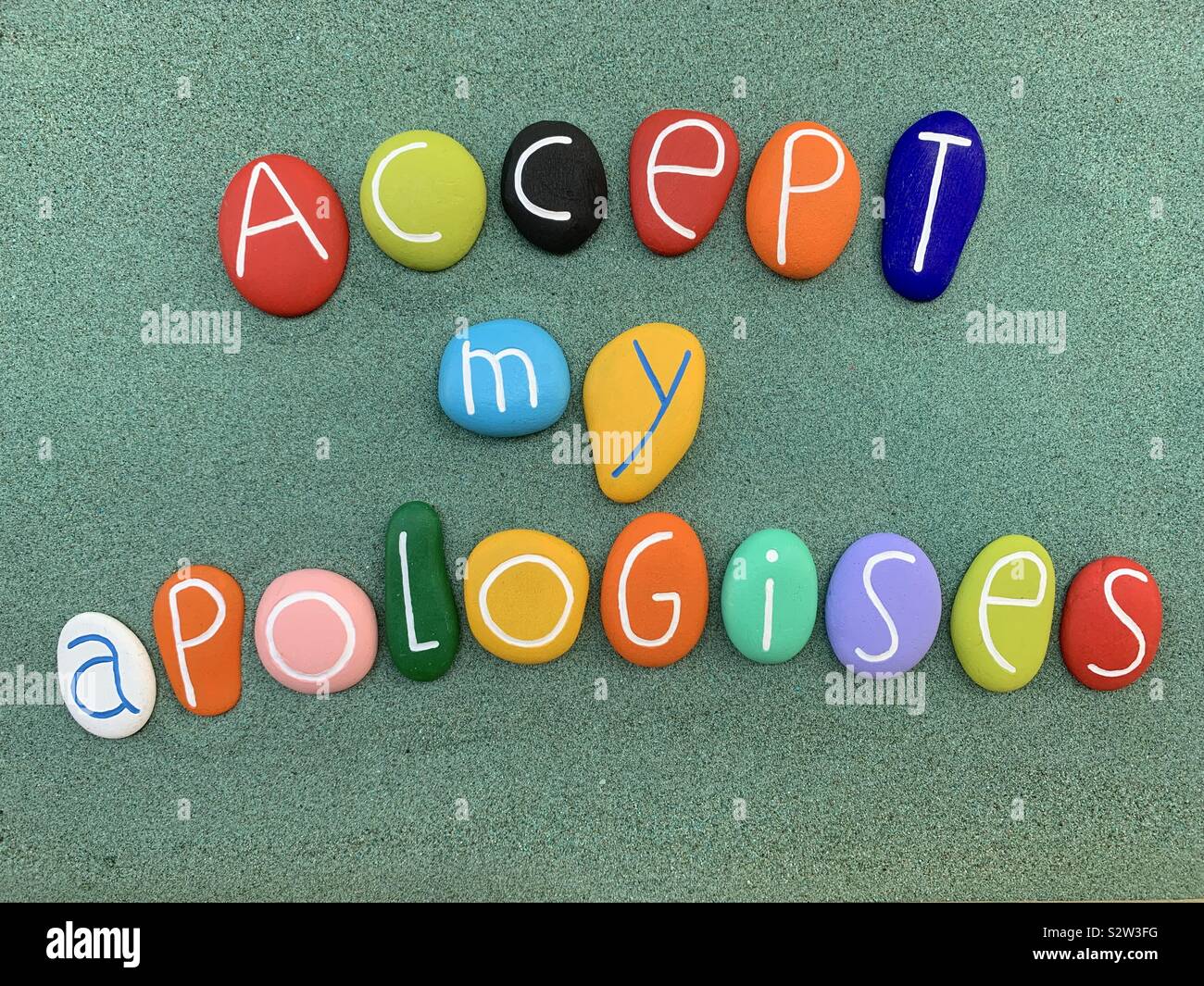 Accept my apologises - Smartphone Captured Stock Image