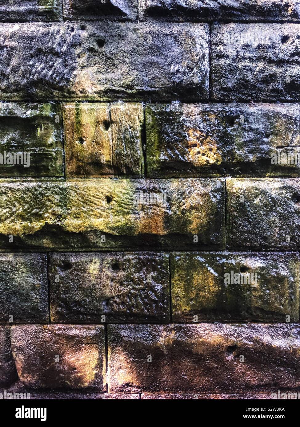 Damp sandstone wall - Smartphone Captured Stock Image Damp sandstone wall - Smartphone Captured Stock Image