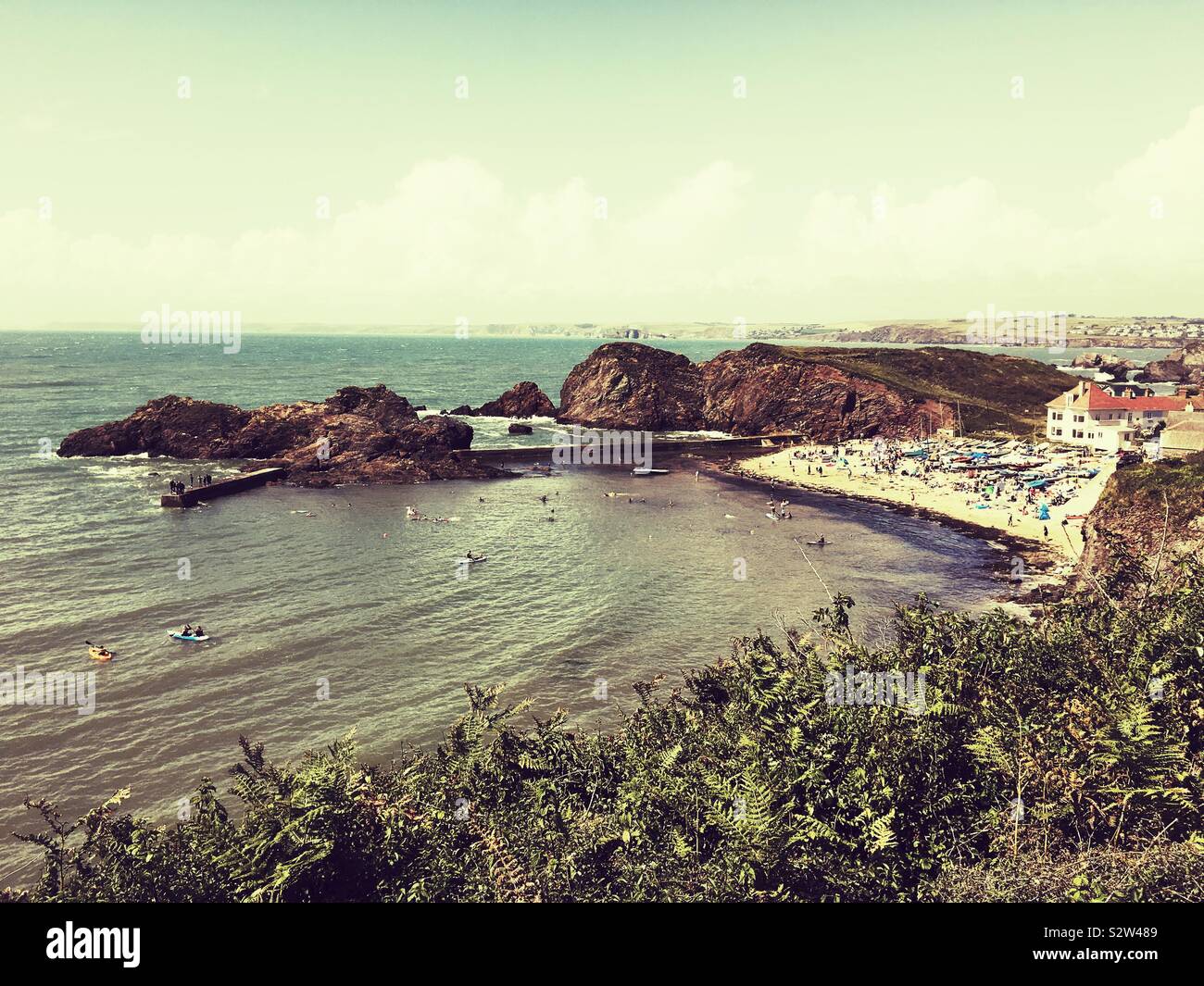 Hope Cove, Kingsbridge, Devon, England, United Kingdom. - Smartphone Captured Stock Image