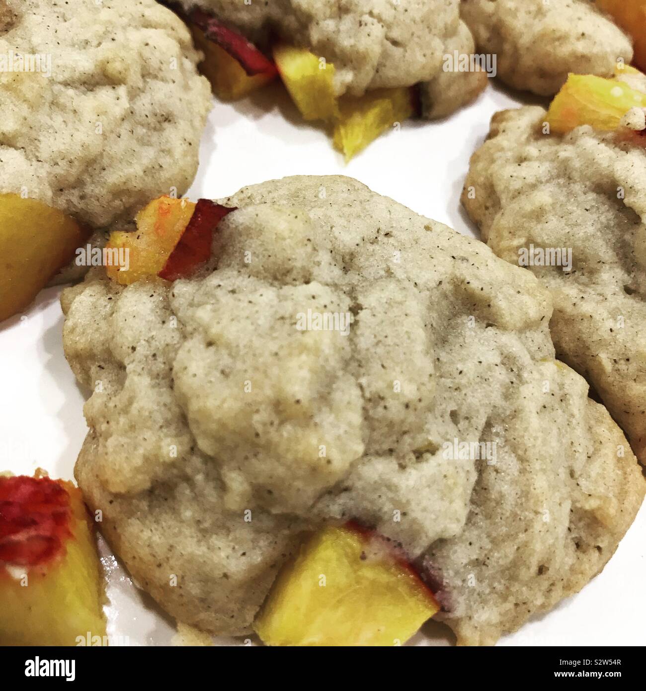 Peach cobbler cookies. - Smartphone Captured Stock Image