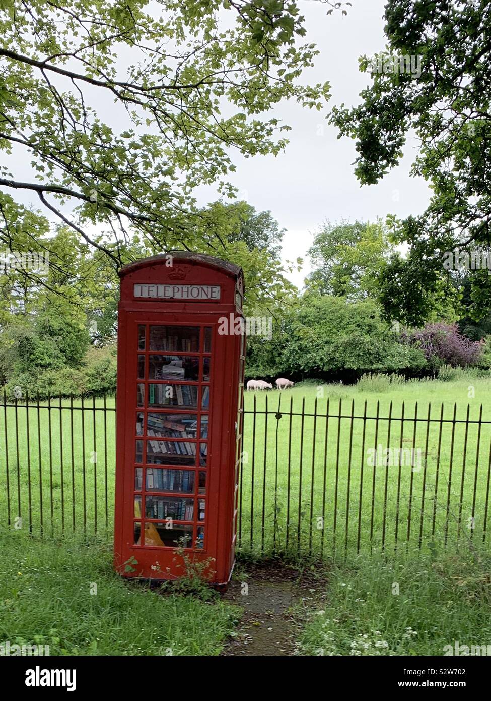 Village phone box Stock Photo Alamy
