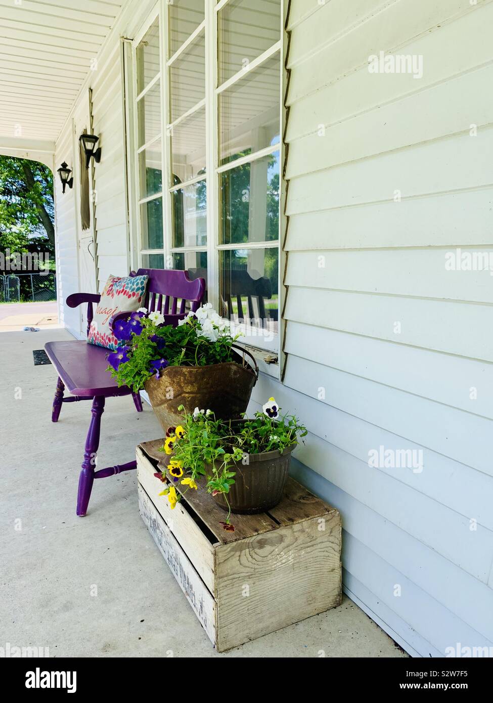 Porch on a country house - Smartphone Captured Stock Image