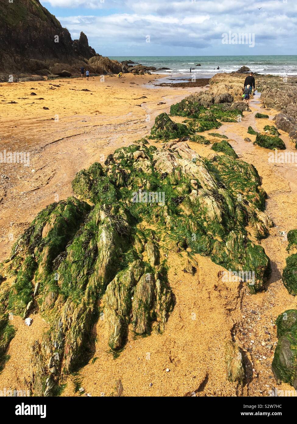 Mouthwell Sands beach, Hope Cove, Kingsbridge, Devon, England, United Kingdom. - Smartphone Captured Stock Image