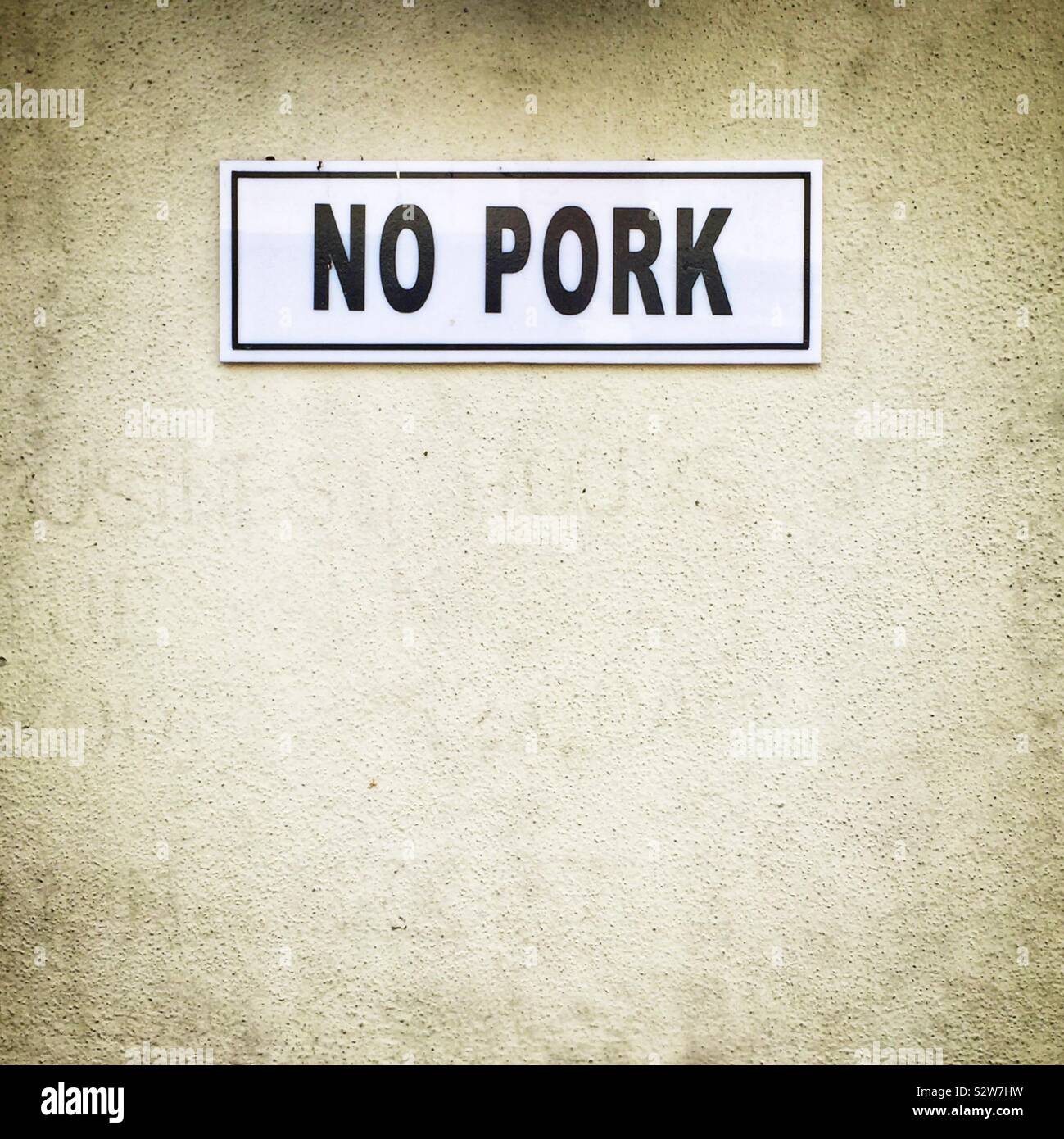Sign outside a halal restaurant, Lumut, Perak, Malaysia - Smartphone Captured Stock Image