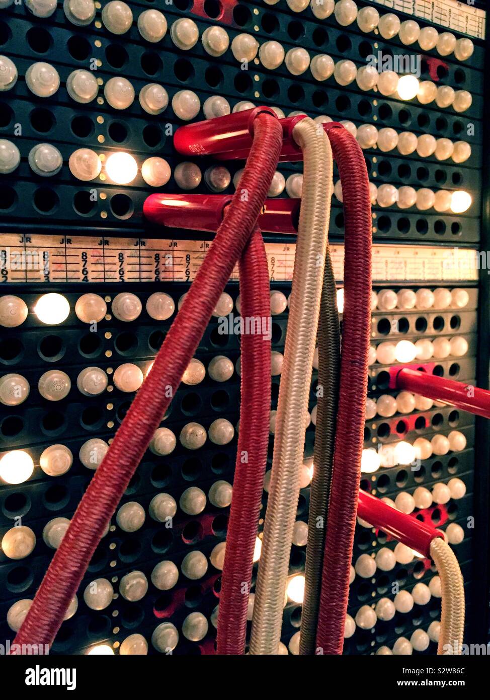 Vintage 1950s manual switchboard, USA - Smartphone Captured Stock Image