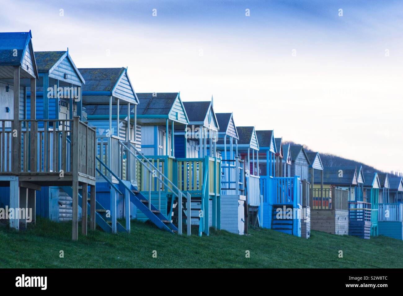 Beach huts England - Smartphone Captured Stock Image