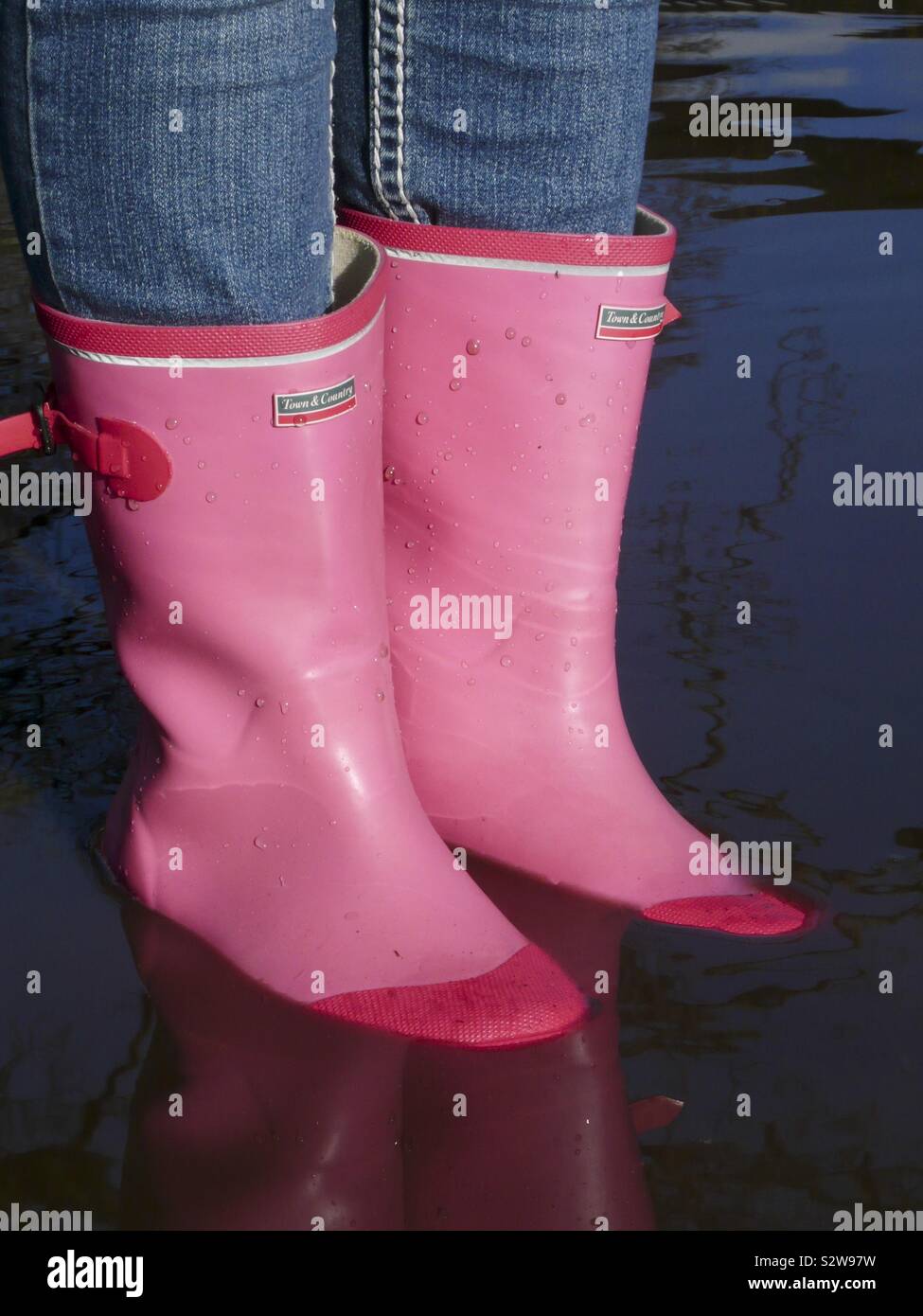 Briers Patterned Pink Spotted Wellington Boots UK Size 4 #7R543 