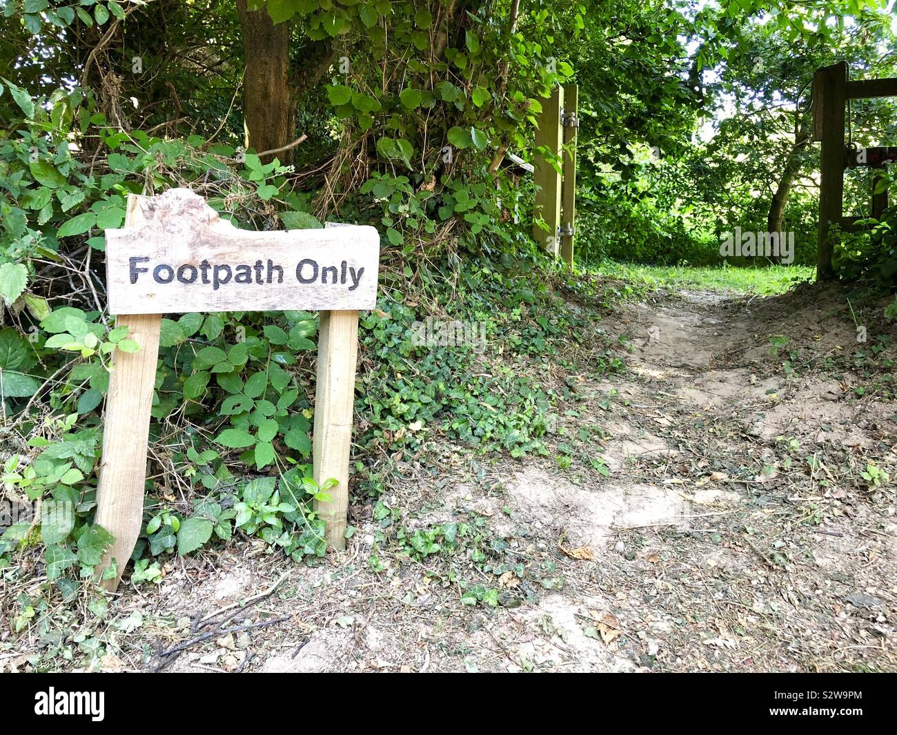 Footpath only sign Stock Photo