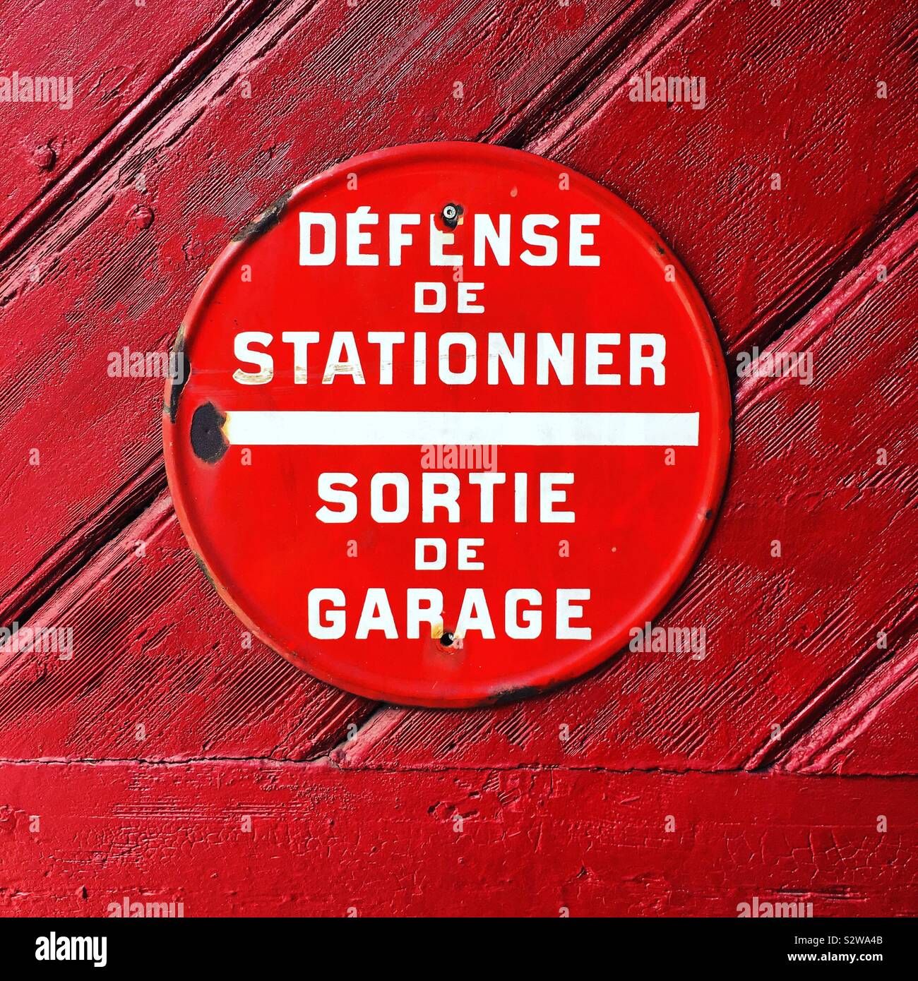 No parking France - Smartphone Captured Stock Image