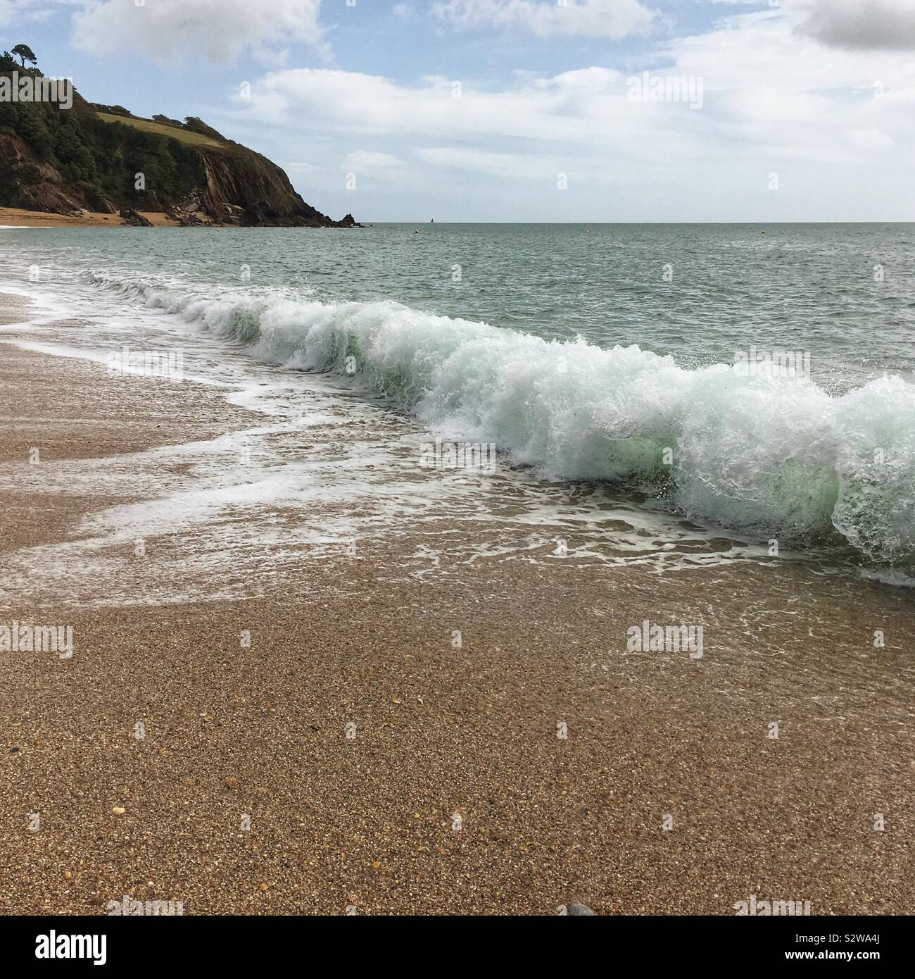 Blackpool Sands beach, Dartmouth, Devon, England, United Kingdom. - Smartphone Captured Stock Image