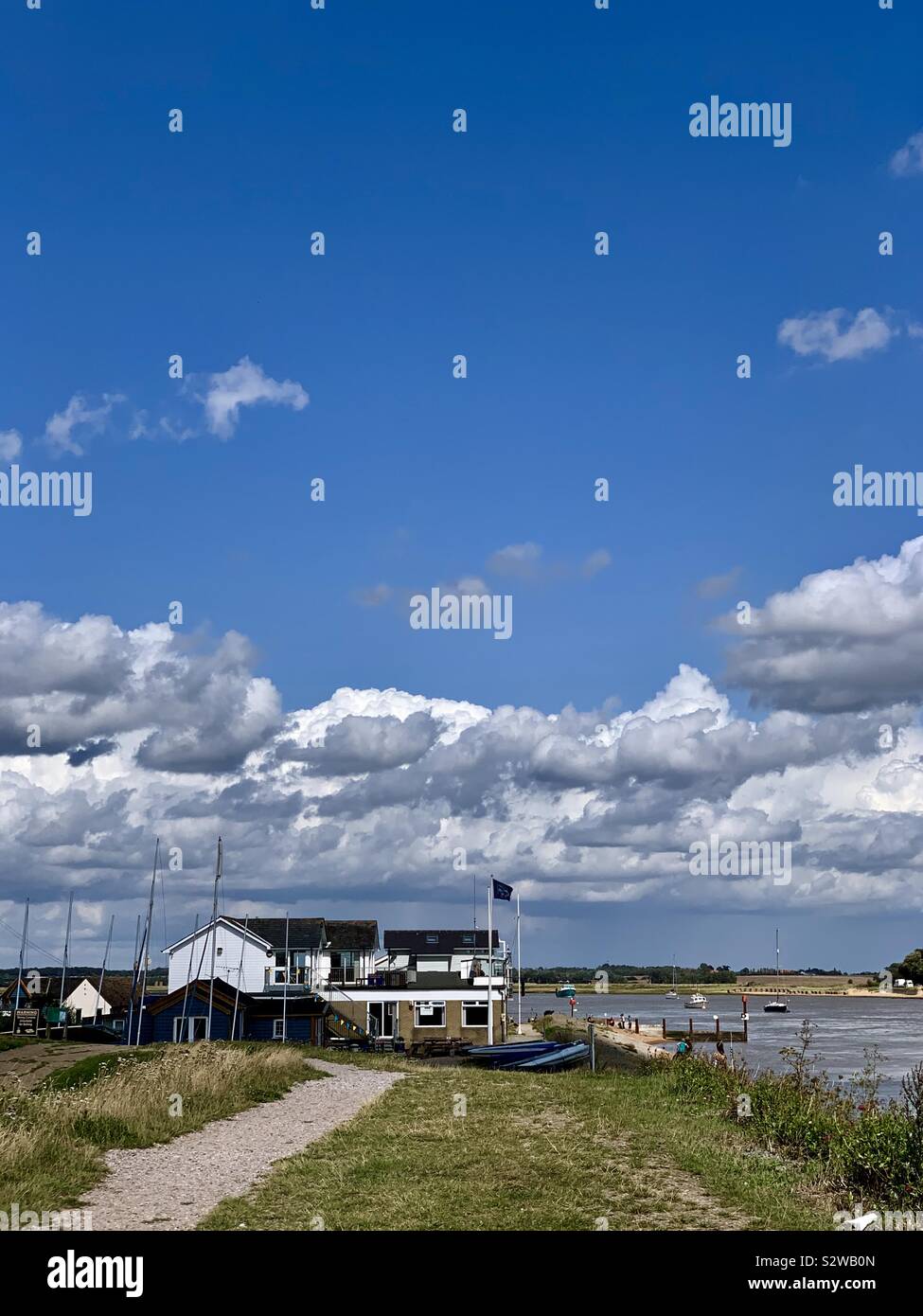 Felixstowe Ferry, Suffolk - 19 August 2019: The Sailing Club (FFSC). Stock Photo