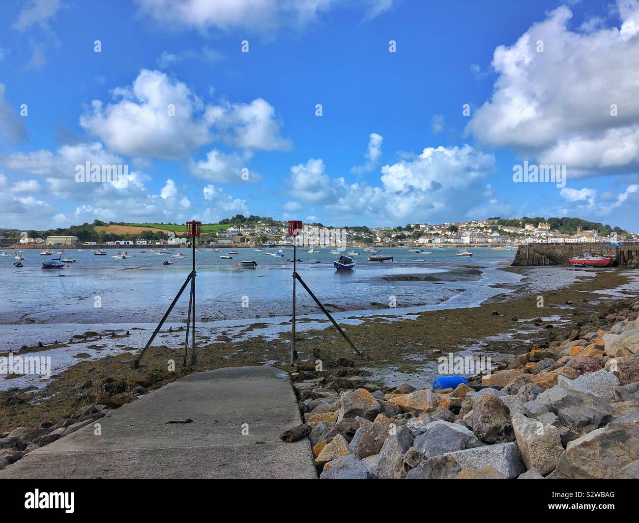 Appledore as seen from Instow, low tide, August. Stock Photo