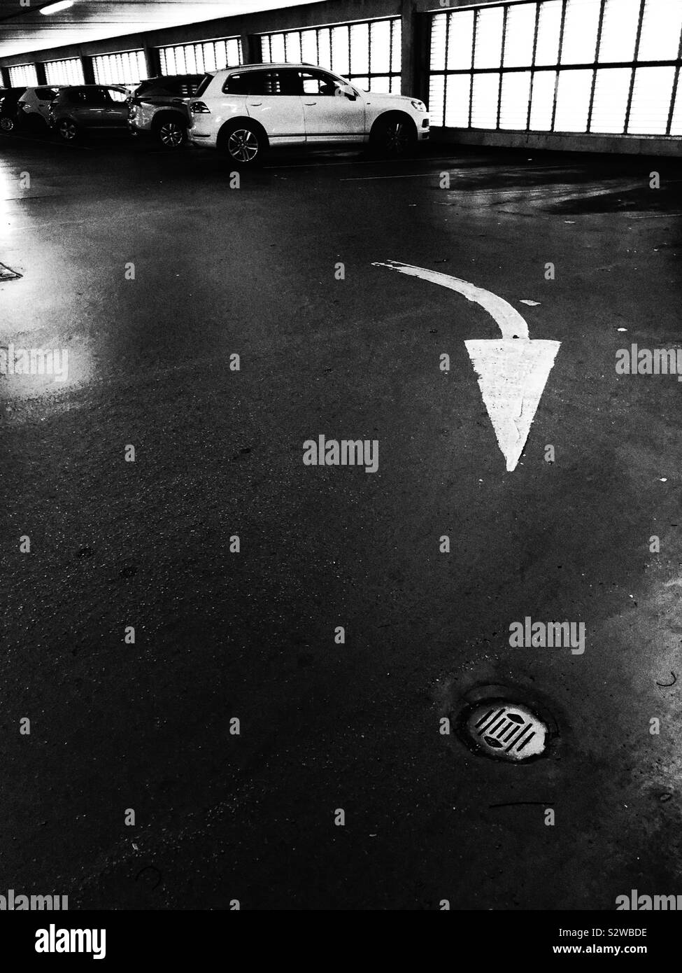 Cars in multi-storey car park - Smartphone Captured Stock Image