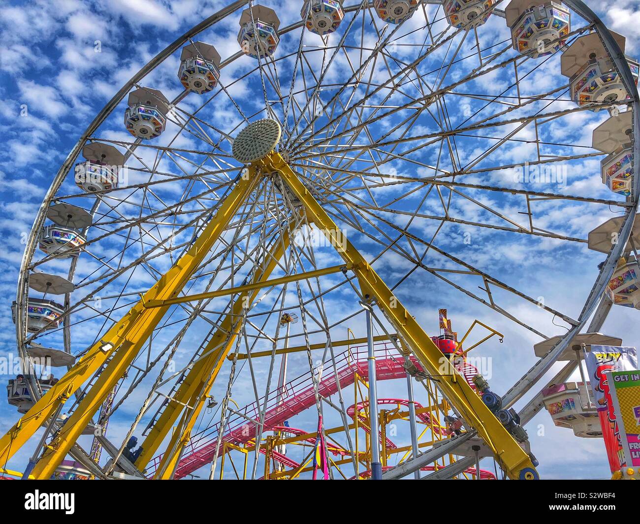 A ride at the annual Canadian National Exhibition in Toronto, Ontario. - Smartphone Captured Stock Image