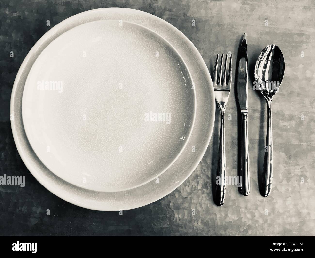 Place setting at a dinner table - Smartphone Captured Stock Image