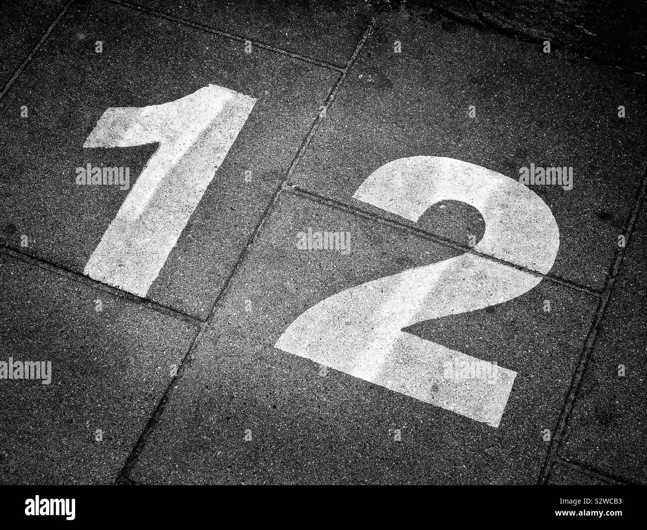The number “Twelve” A combination of the numbers One and Two. The twelve months of the year. The number of hours in a morning. The number of Jesus’s Disciplines. Photo © COLIN HOSKINS. - Smartphone Captured Stock Image