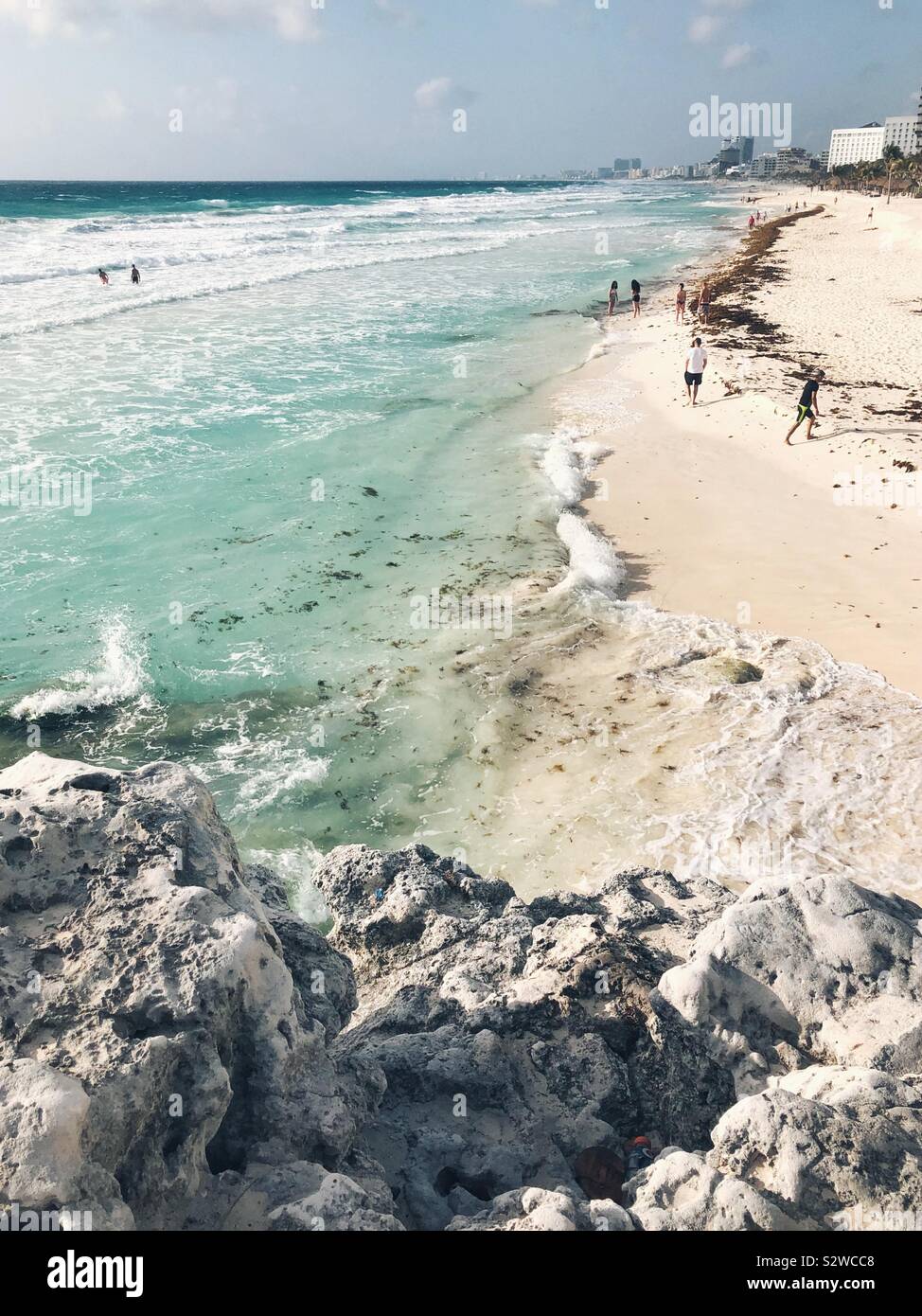 Cancun beach in Mexico - Smartphone Captured Stock Image
