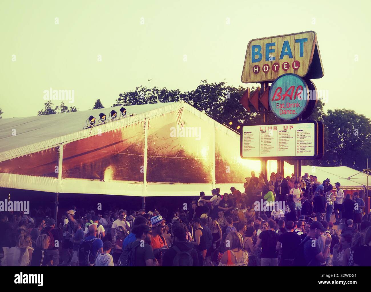 The Beat Hotel & Bar, Glastonbury Festival 2019 Stock Photo Alamy