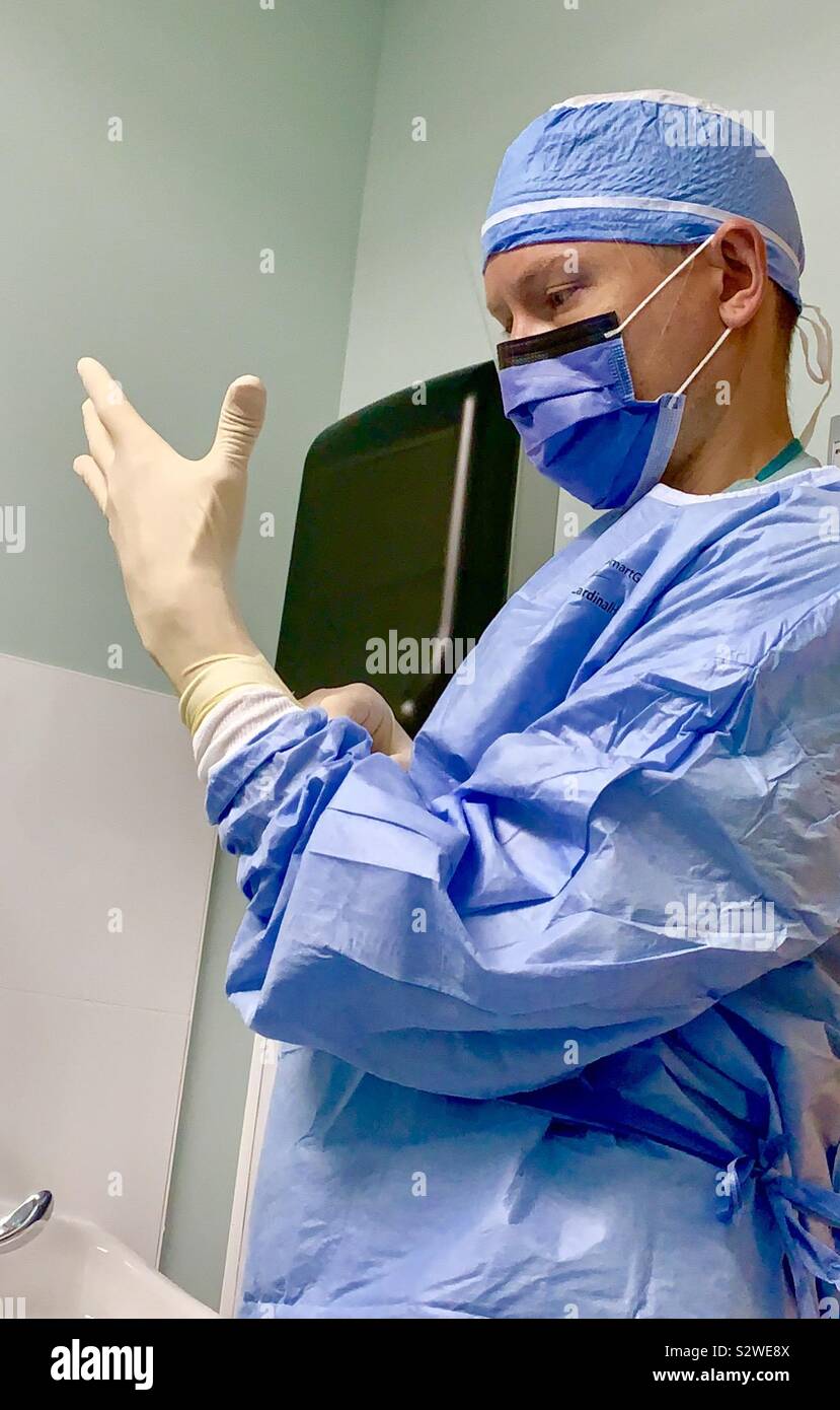 Prepping for surgery. Stock Photo