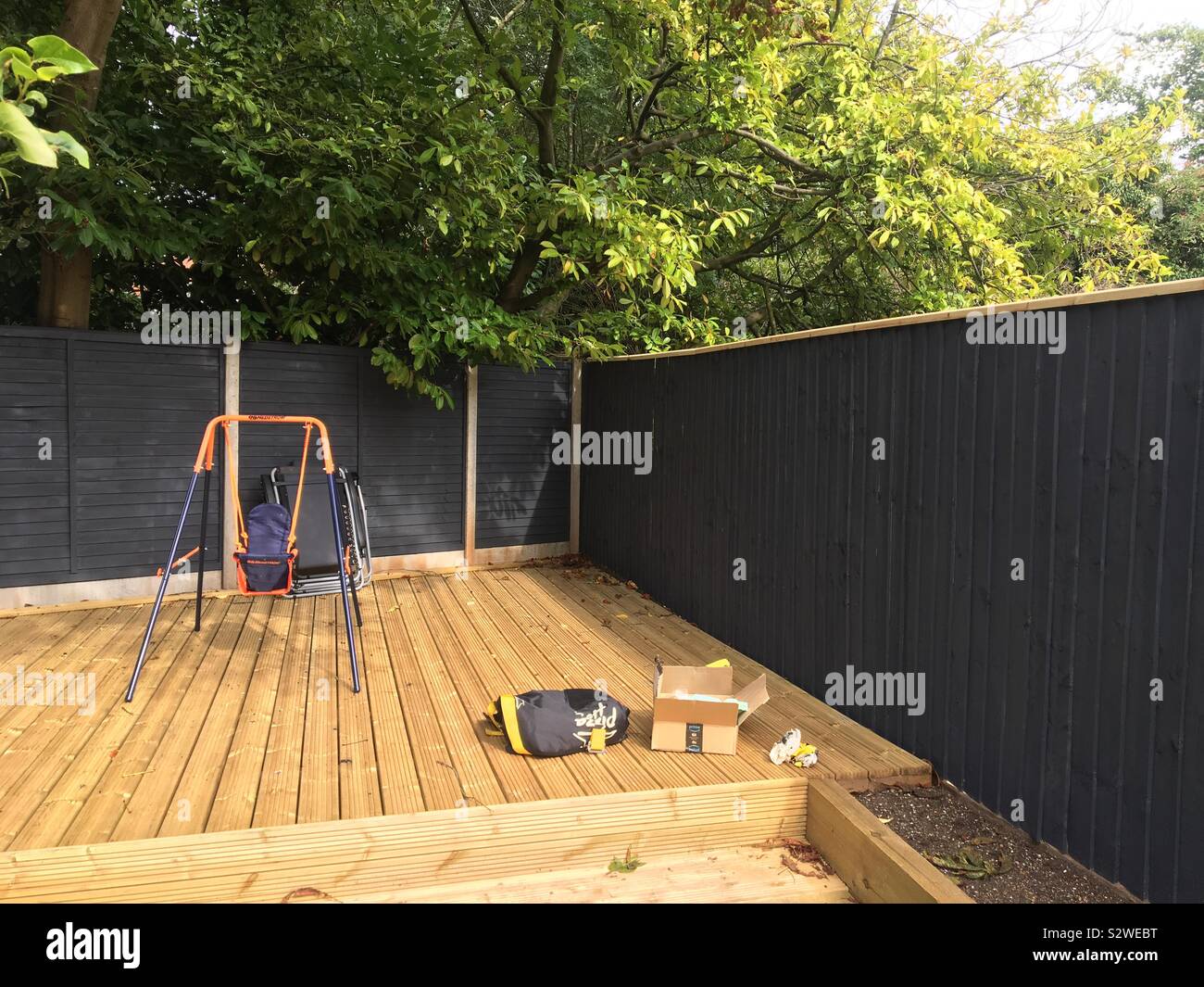 Painted wooden fence Stock Photo Alamy