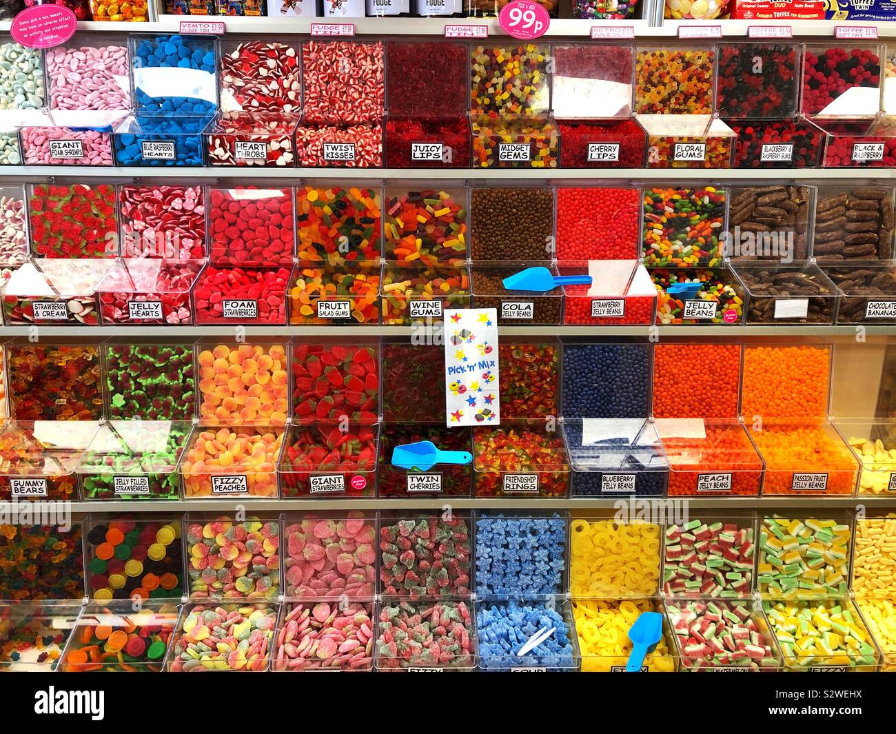 Pick and Mix sweet selection Stock Photo