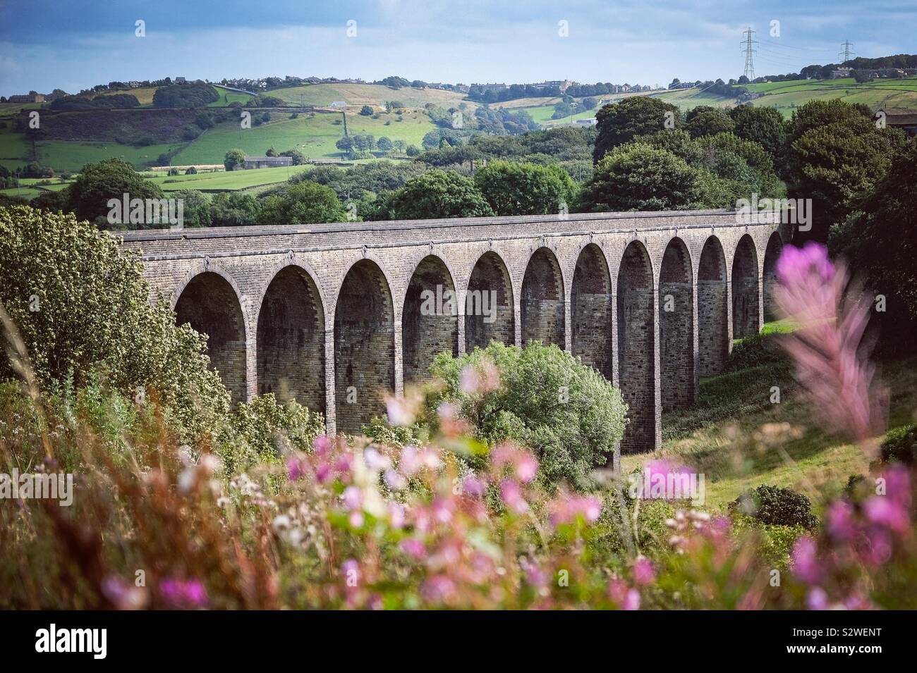 Thornton Viaduct, part of the Sustrans route 69 cycle route. Stock Photo