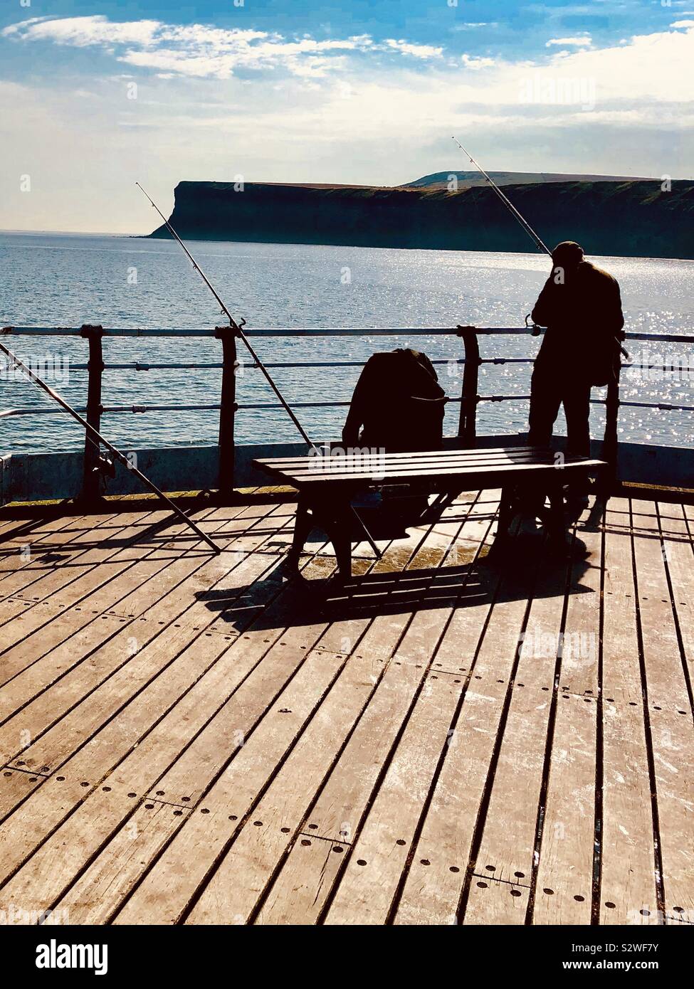 Costal fishing Stock Photo