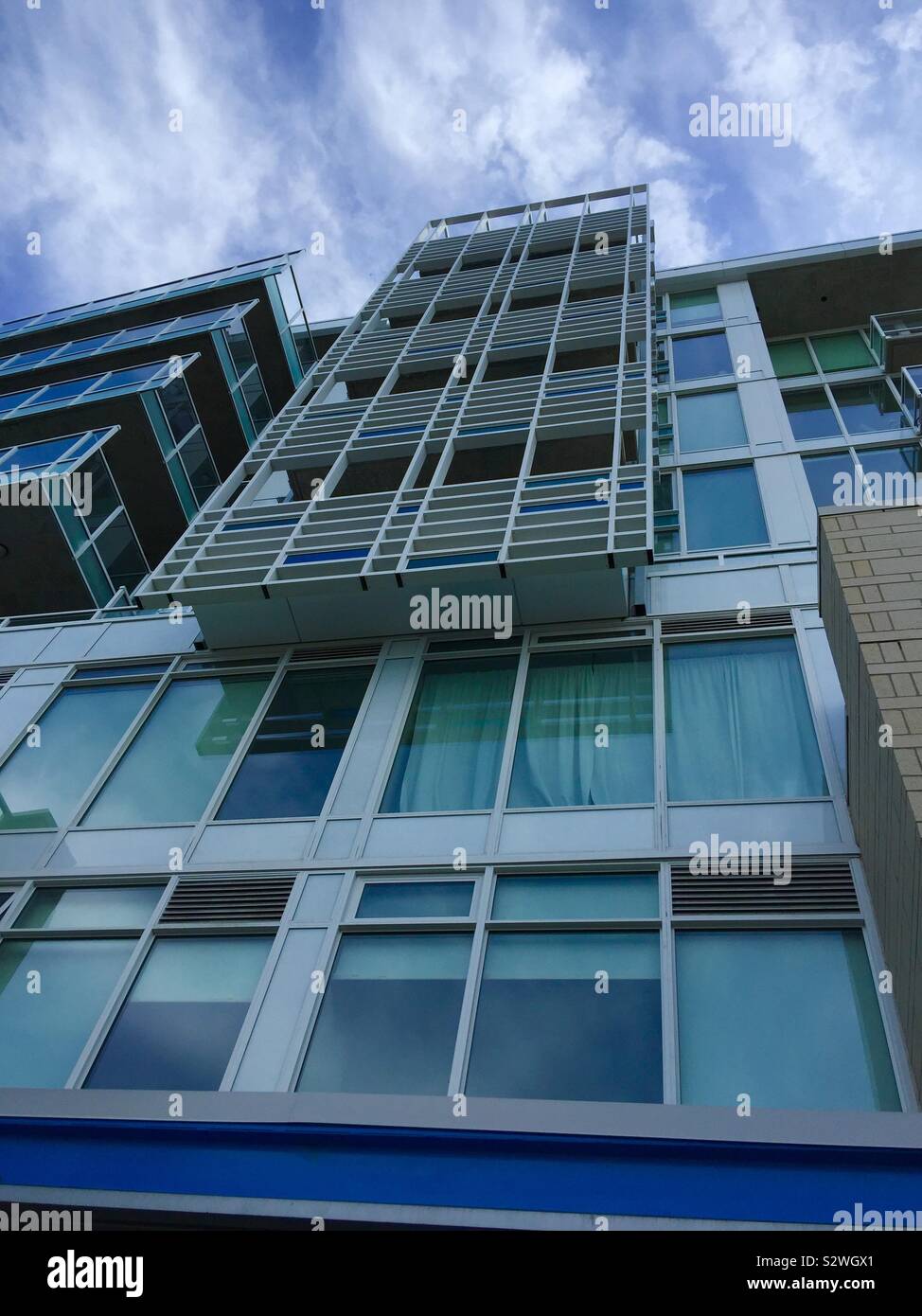 Street scenes in Kensington, Alberta, Canada. New condo - Smartphone Captured Stock Image