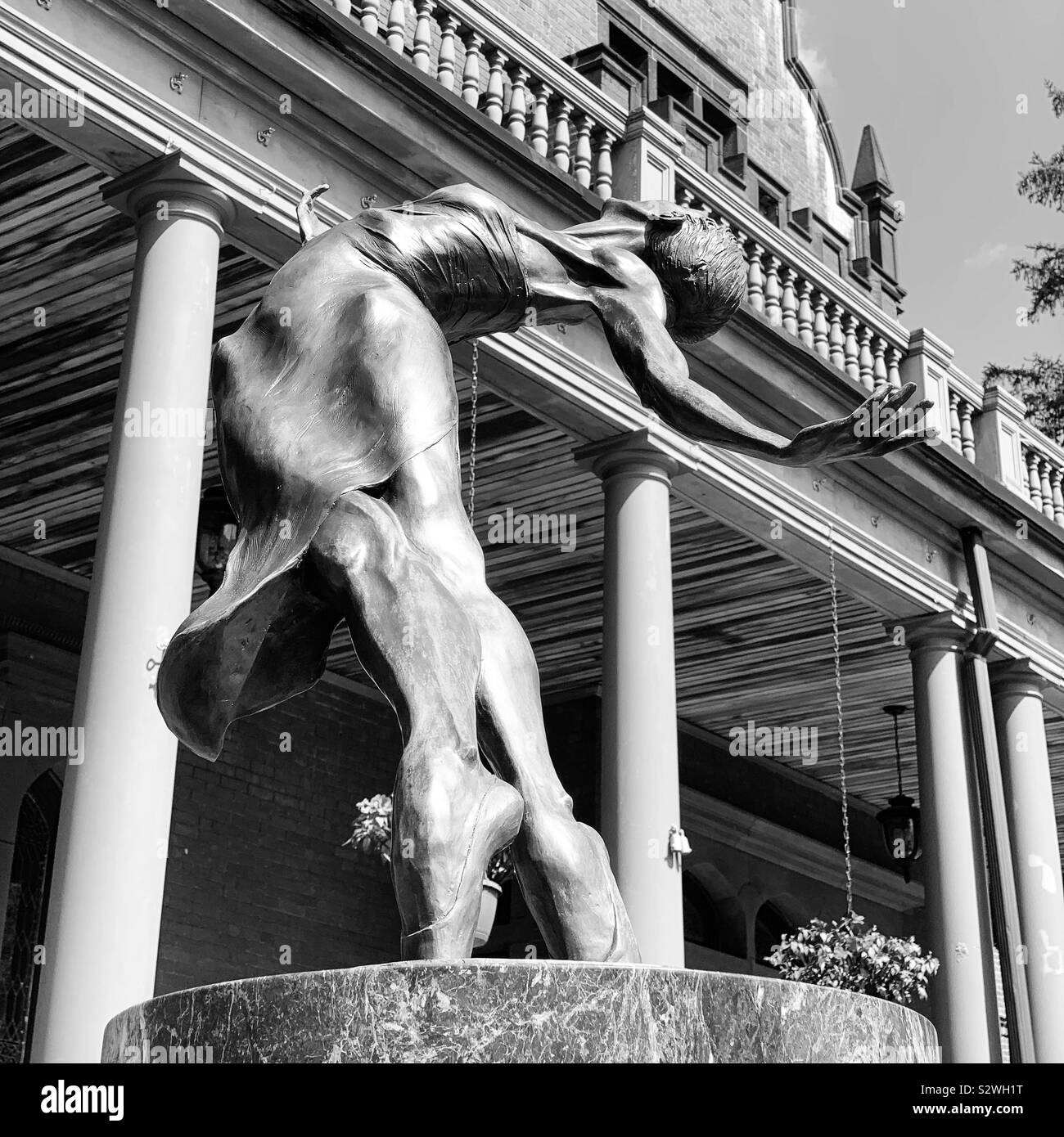 Dancer statue, Ventford Hall Mansion and Gilded Age Museum, Lenox, Massachusetts, United States - Smartphone Captured Stock Image