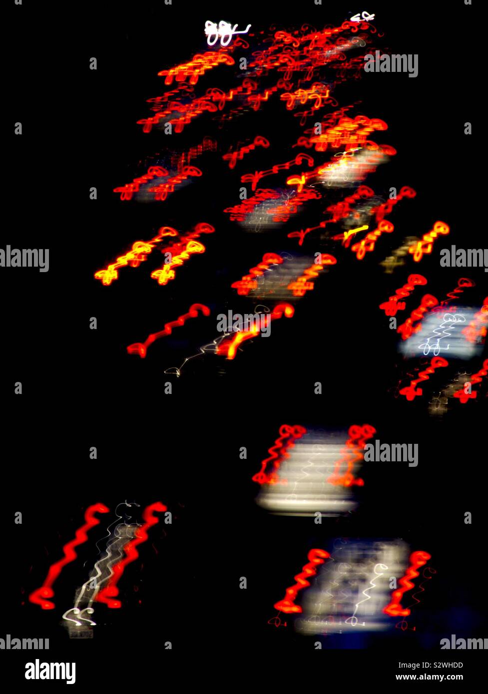Car light trails night traffic california - Smartphone Captured Stock Image