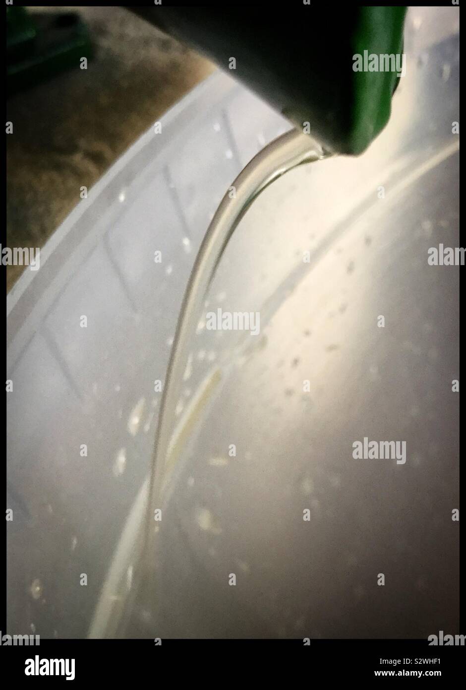 Pressing Macabeo grapes for wine, Catalonia, Spain. - Smartphone Captured Stock Image